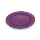 Assiette ronde plastique rigide aubergine 26 cm par 6