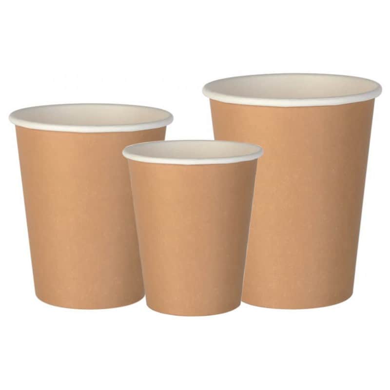 Gobelet à café en carton 70,3mm 180ml brun, pour distributeur - 100
