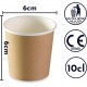 Gobelet café 10 cl carton brun recyclable par 100