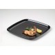 Plateau carré plastique noir 35x35 cm par 5