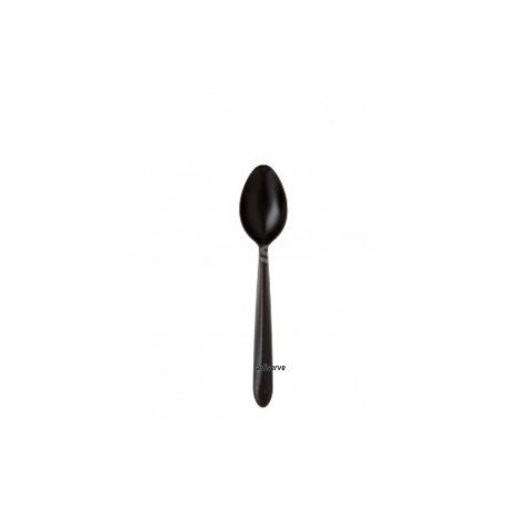 Cuillère à verrine noire réutilisable et recyclable