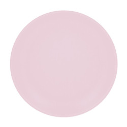 Assiette plate en plastique incassable rose pastel 20.8 cm