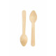 Fourchette, couteau, grande et petite cuillère en bois