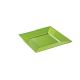 Assiette réutilisable carrée 18 cm recyclable vert anis 12P