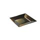 Assiette réutilisable chocolat carrée 24 cm recyclable 12P