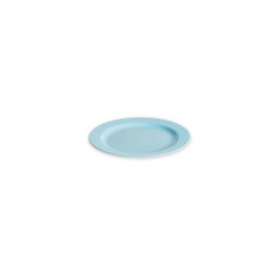 Assiette plastique réutilisable ronde 19 cm bleu ciel par 12