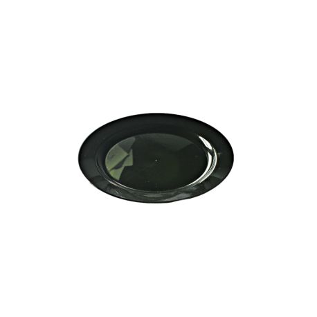 Assiette plastique recyclable noire réutilisable 24 cm par 12