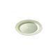 Assiette mariage ronde 24 cm blanc nacré réutilisable par 12