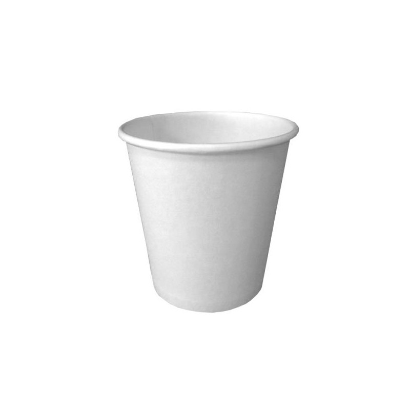 100 gobelets café carton blanc 10 cl recyclable