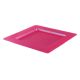 Sous-assiette mariage carrée rose magenta 30cm réutilisable 4P