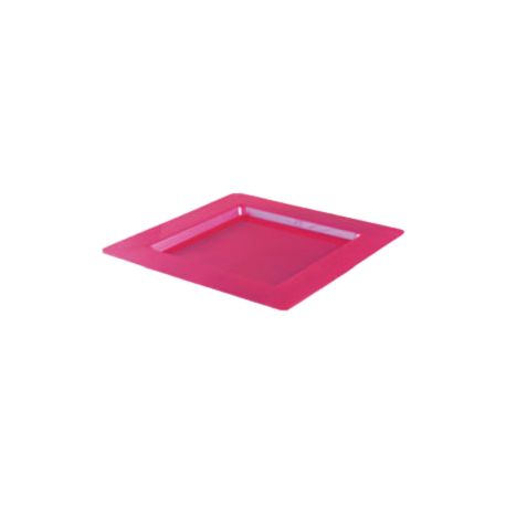 Sous-assiette mariage carrée rose magenta 30cm réutilisable 4P