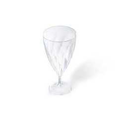 Verre à vin effet torsadé cristal transparent par 6