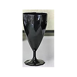 Verre à vin effet torsadé en plastique ébène par 6