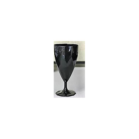 Verre à vin effet torsadé en plastique ébène par 6