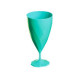 Verre à vin effet torsadé en plastique turquoise par 6