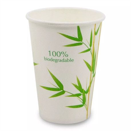 Gobelet bambou biodégradable 25 cl décor feuilles par 100