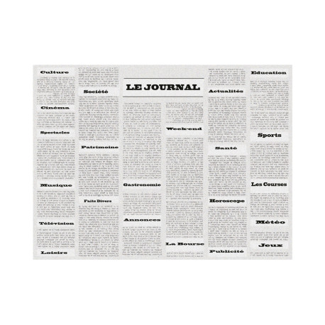 Set de table papier Journal Vintage 40x30cm par 500