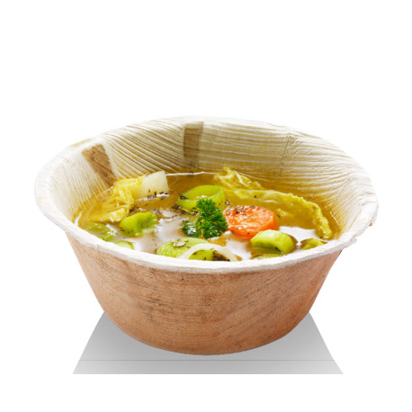 Bol en palmier 400 ml biodégradable compostable par 25