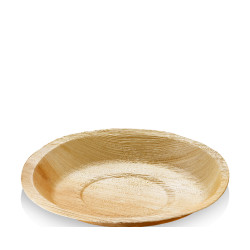 Assiette palmier ronde 18 cm biodégradable par 25