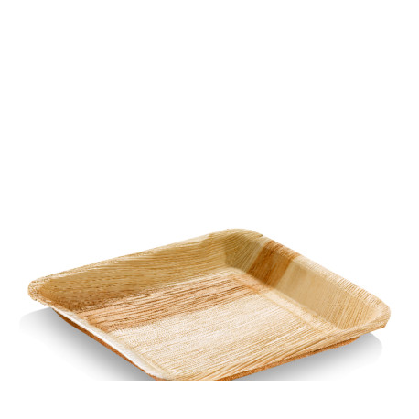 Assiette palmier biodégradable carrée 17 cm par 25