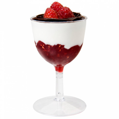 Verrine coupe sur pied en PS cristal 6 cl par 10