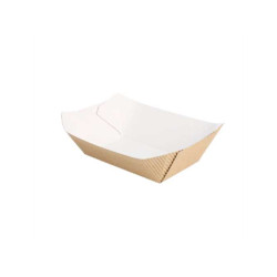 Barquette en carton kraft naturel 1440 g par 50