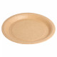 Assiette carton bio-laquée ronde 22 cm naturel par 20
