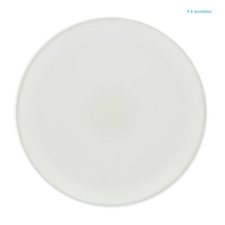 lot de 6 assiettes ''Minéral'' blanc Ø 208 mm