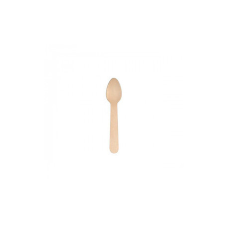 Cuillère à café en bois biodégradable 110 mm par 100