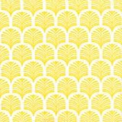 Serviette cocktail Paviot palmette jaune 25 cm par 20
