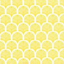 Serviette cocktail Paviot palmette jaune 25 cm par 20