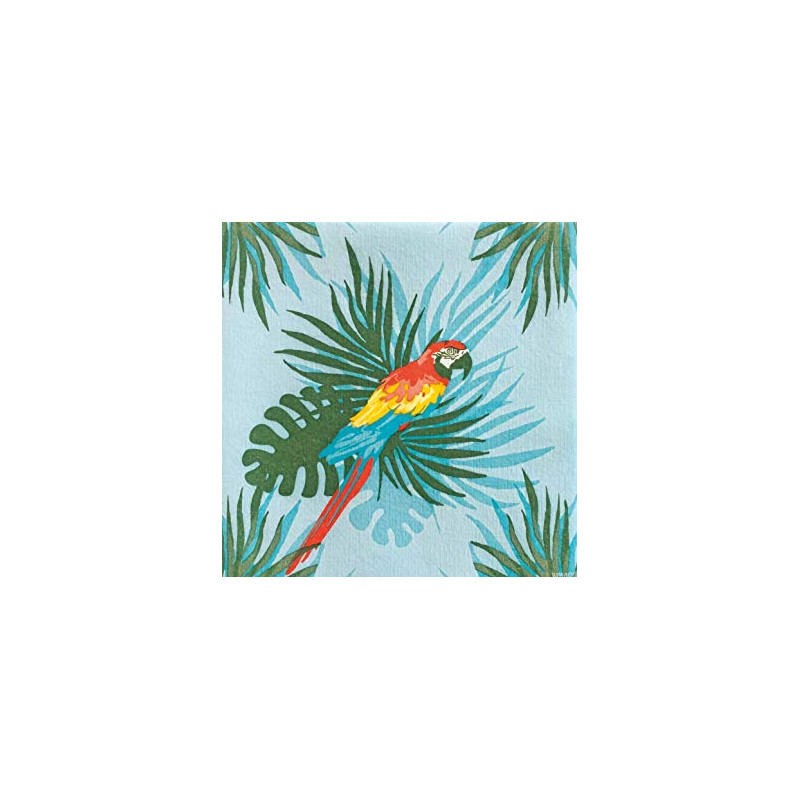 Piques apéritif feuilles - Lot de 6 piques et 6 cuillères TROPICAL