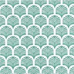 Serviette cocktail Paviot palmette vert 25 cm par 20
