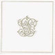 Serviette de table papier originale monogramme Or