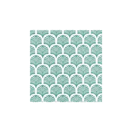 Serviette Paviot palmette vert 40 cm par 20