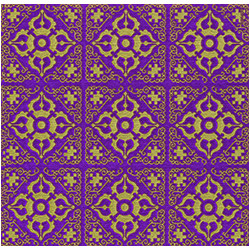 Serviette Paviot intissé Orient gold-violet 40 cm par 20