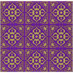 Serviette Paviot intissé Orient gold-violet 40 cm par 20