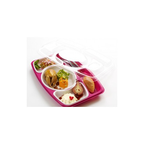 25 Plateaux repas Smart 5 compartiments 