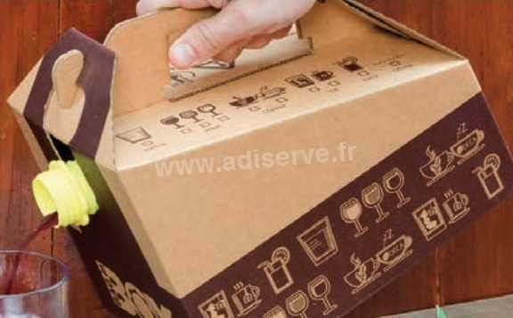 Bag in box : distributeur de boisson en carton