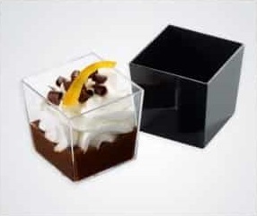 Verrine cube noire 6cl